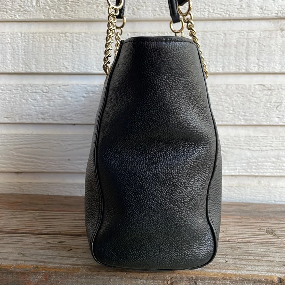 Coach Turnlock 27 Chain Leather Mollie Marley Tote Ava City - Picture 4 of 12